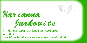 marianna jurkovits business card